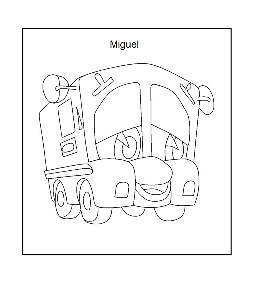 Mail truck coloring printable page for kids