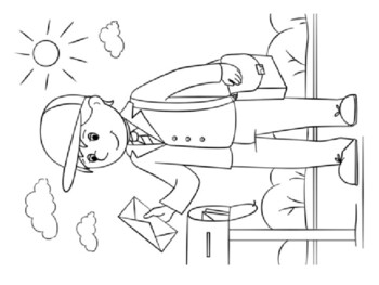 Mail carrier coloring picture by stevens social studies tpt
