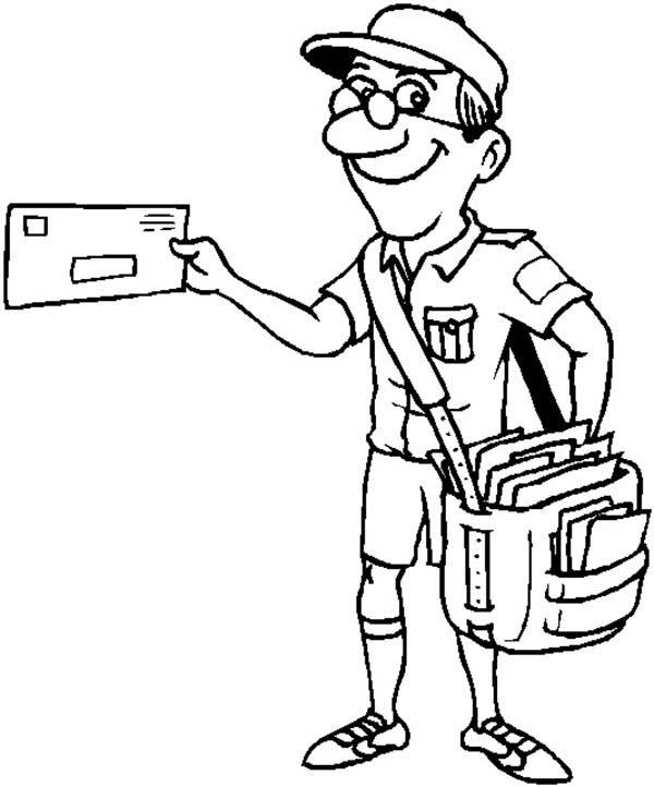 Mailman coloring pages