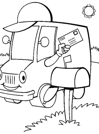 Vehicles coloring page