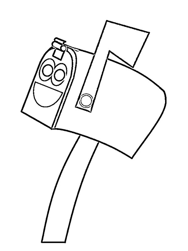 Mailbox blues clues coloring page