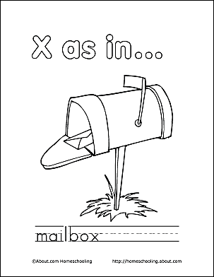 Letter x coloring book