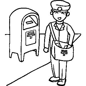 Mailman free coloring sheets in png format munity helpers preschool activities coloring sheets coloring pages