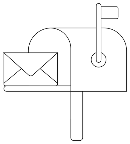 Mailbox coloring page free printable coloring pages