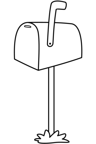 Mailbox coloring page free printable coloring pages