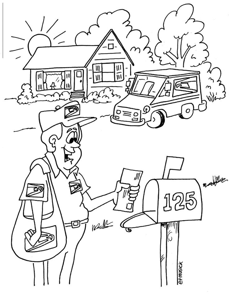 Post office coloring pages for kids coloring books coloring pages barbie coloring pages