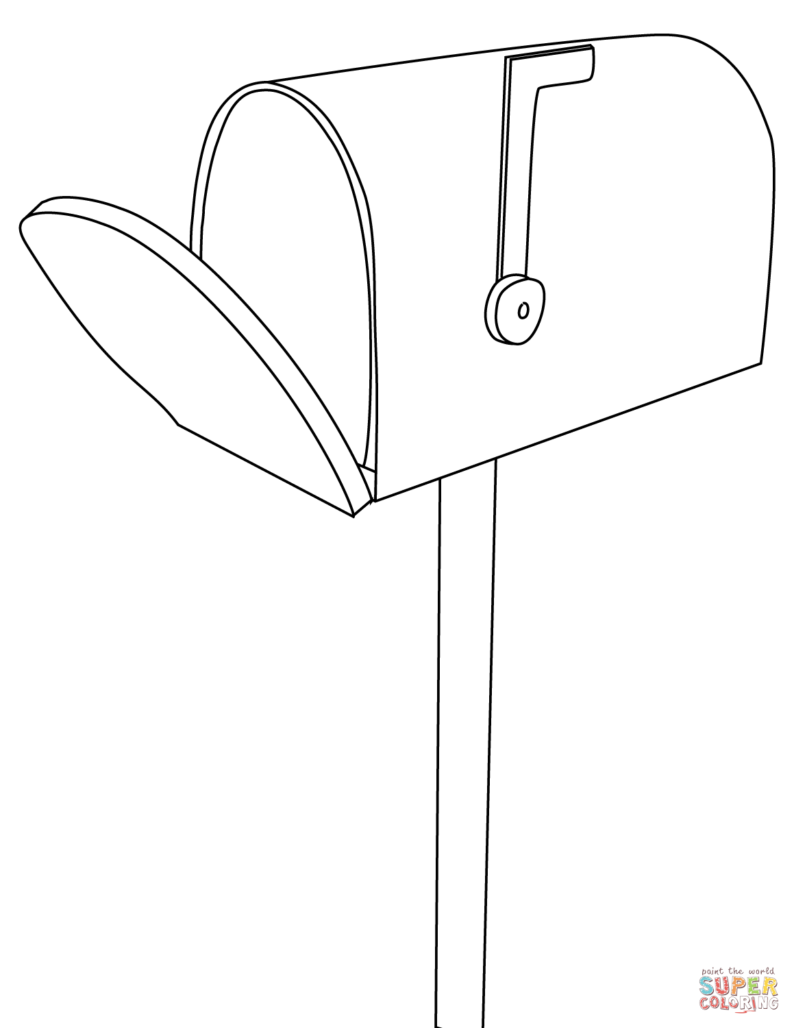 Mailbox coloring page free printable coloring pages