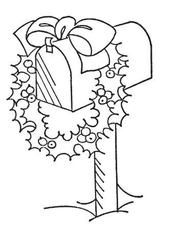 Mailbox christmas coloring pages embroidery patterns christmas embroidery