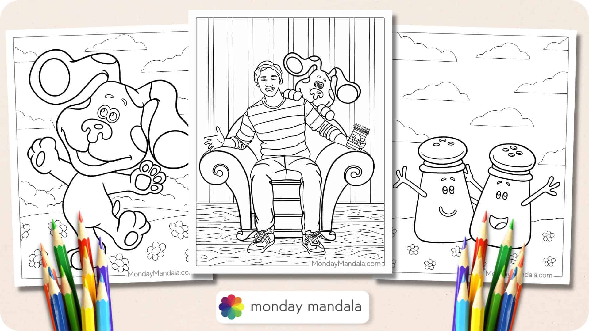 Blues clues coloring pages free pdf printables