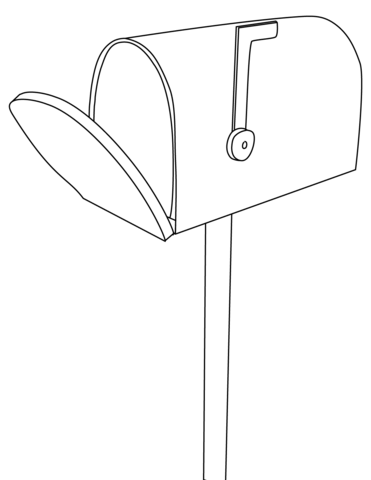 Mailbox coloring page free printable coloring pages