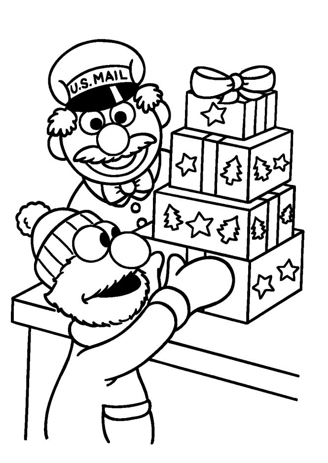 Christmas sesame street christmas sesame street birthday party christmas coloring pages