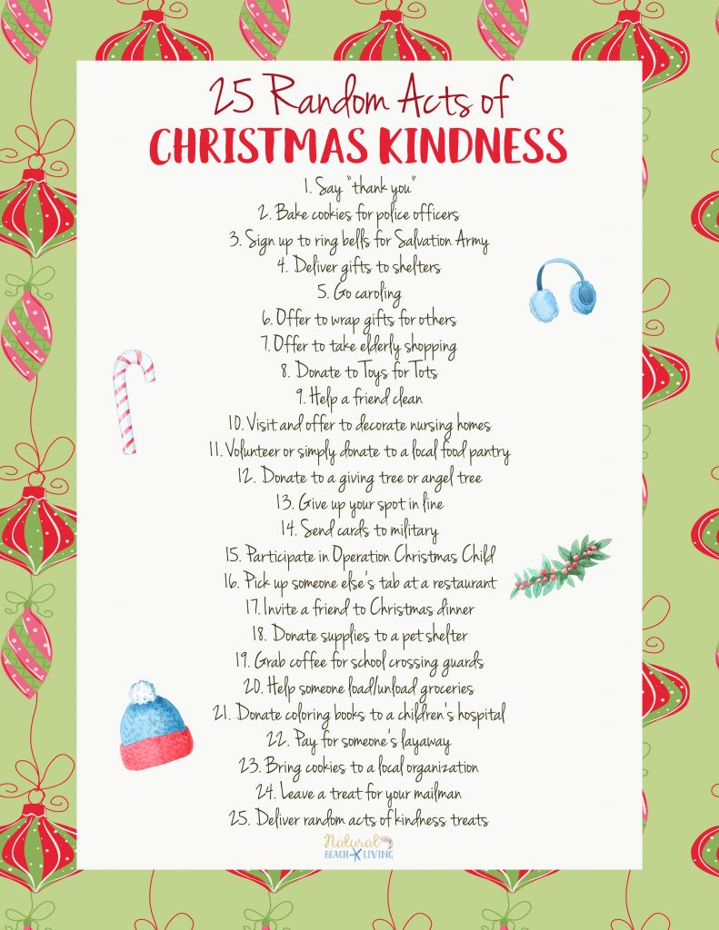 Random acts of christmas kindness printable