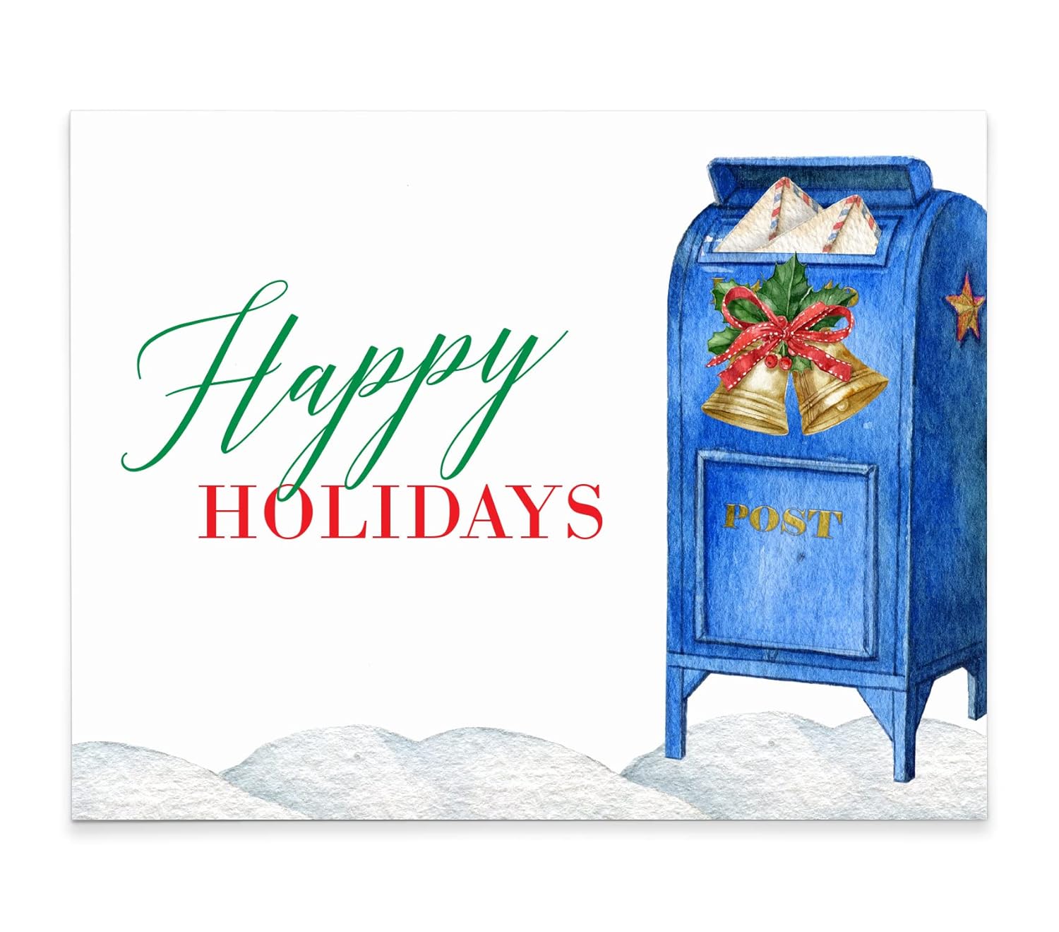 Holiday postal cards mail carrier thank you cards dia