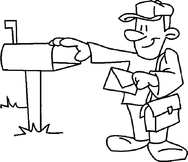 Postman jobs â free printable coloring pages