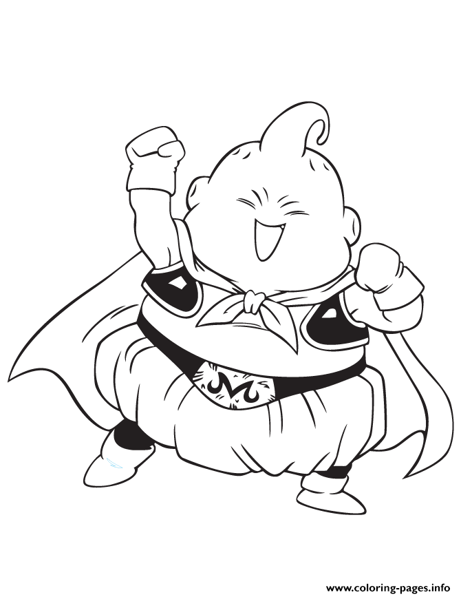 Print dragon ball z majin buu coloring page coloring pages dragon ball artwork dragon ball art anime dragon ball