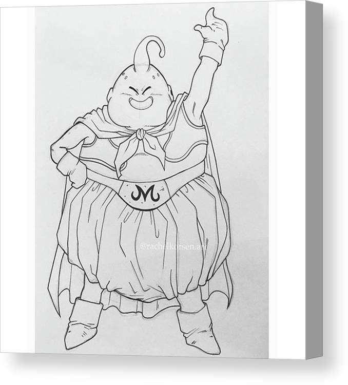 Majin buu lineart ð done with copic canvas print canvas art by rachel korsen