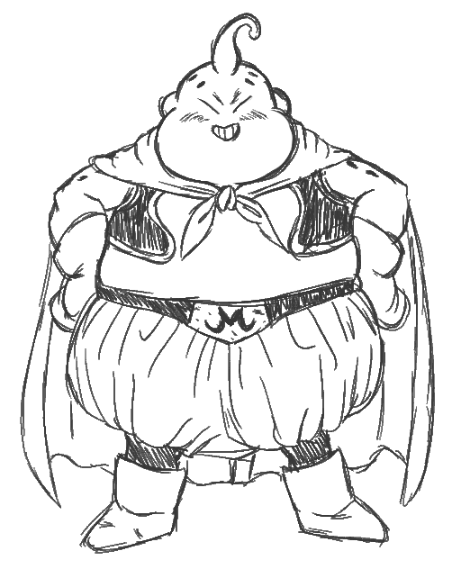 Majin buu proud stance by kamicciolo on