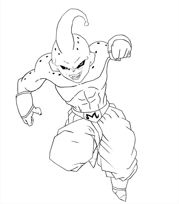 Majin buu coloring page