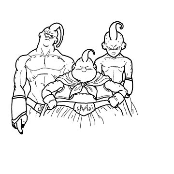 Buu outline art board print for sale by awallac