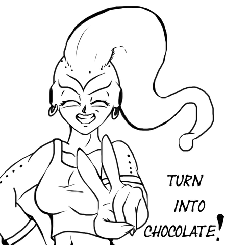 Majin iuk coloring page free printable coloring pages