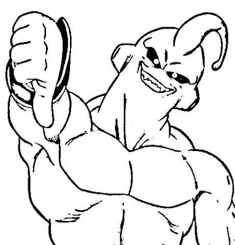 Super buu coloring page free printable coloring pages