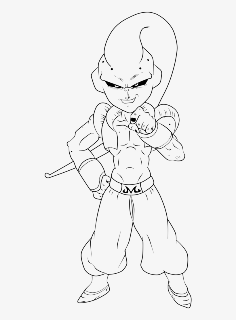 Chibi majin boo gotenks abs buu coloring pages sketch