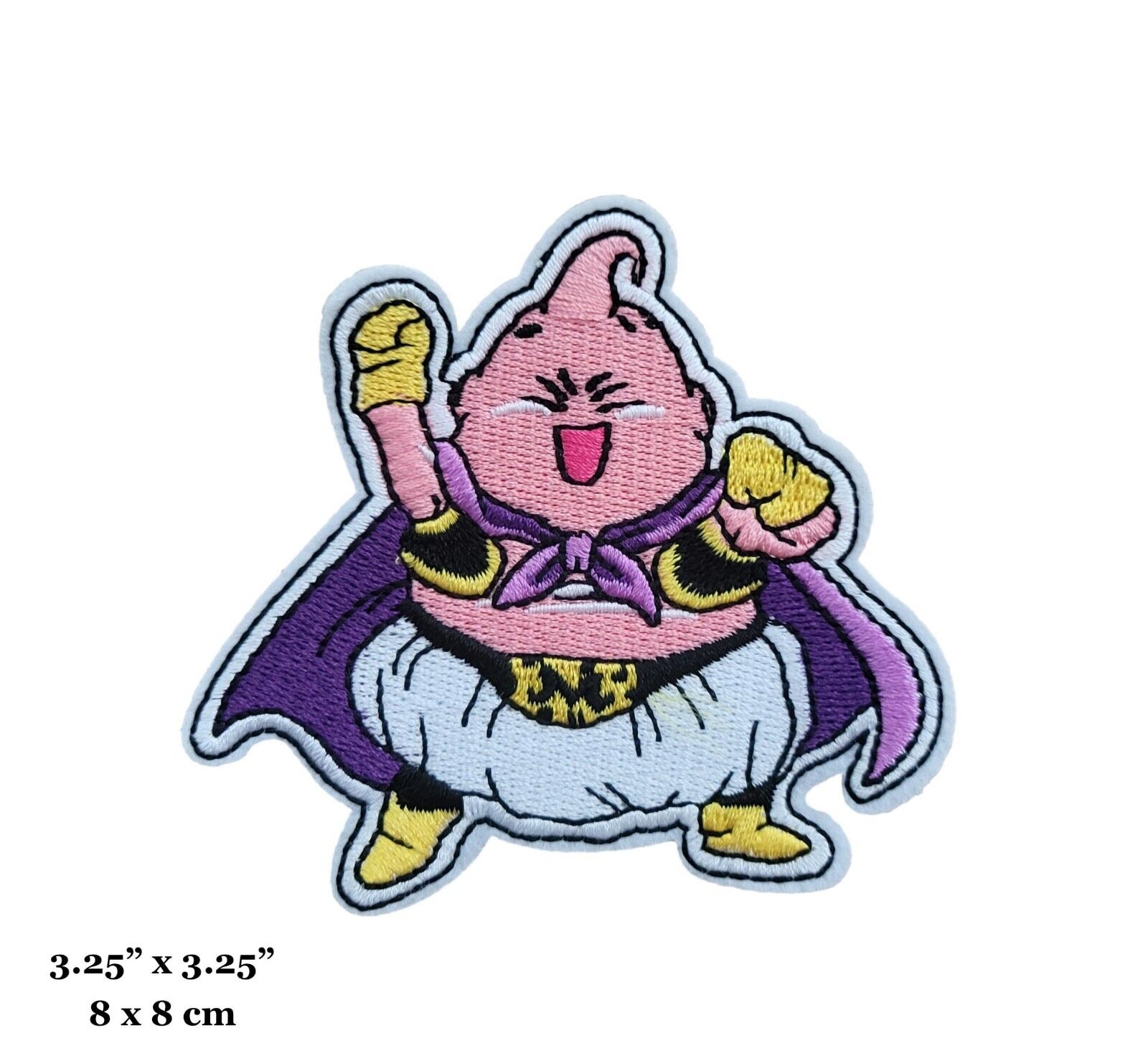 Dragon ball z anime majin buu character figure embroidered iron on patch