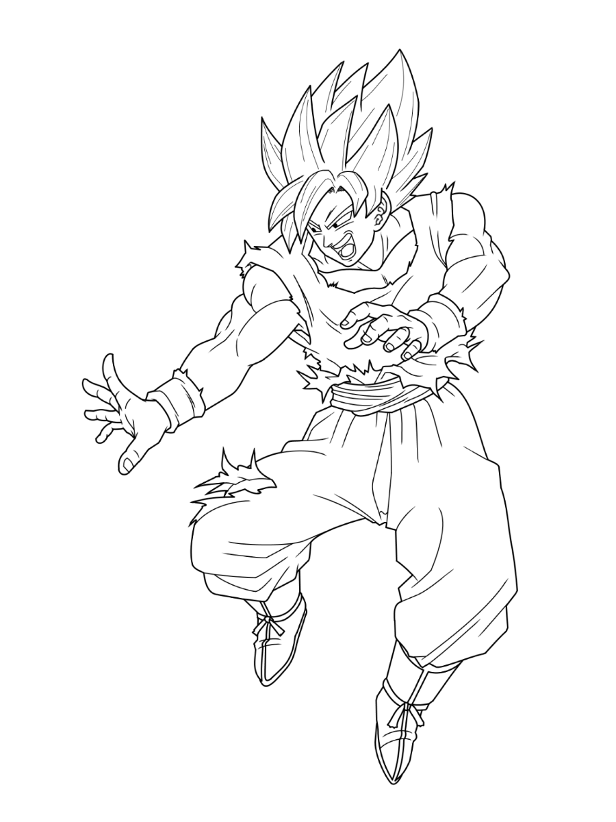 Dragon ball z coloring pages print and color