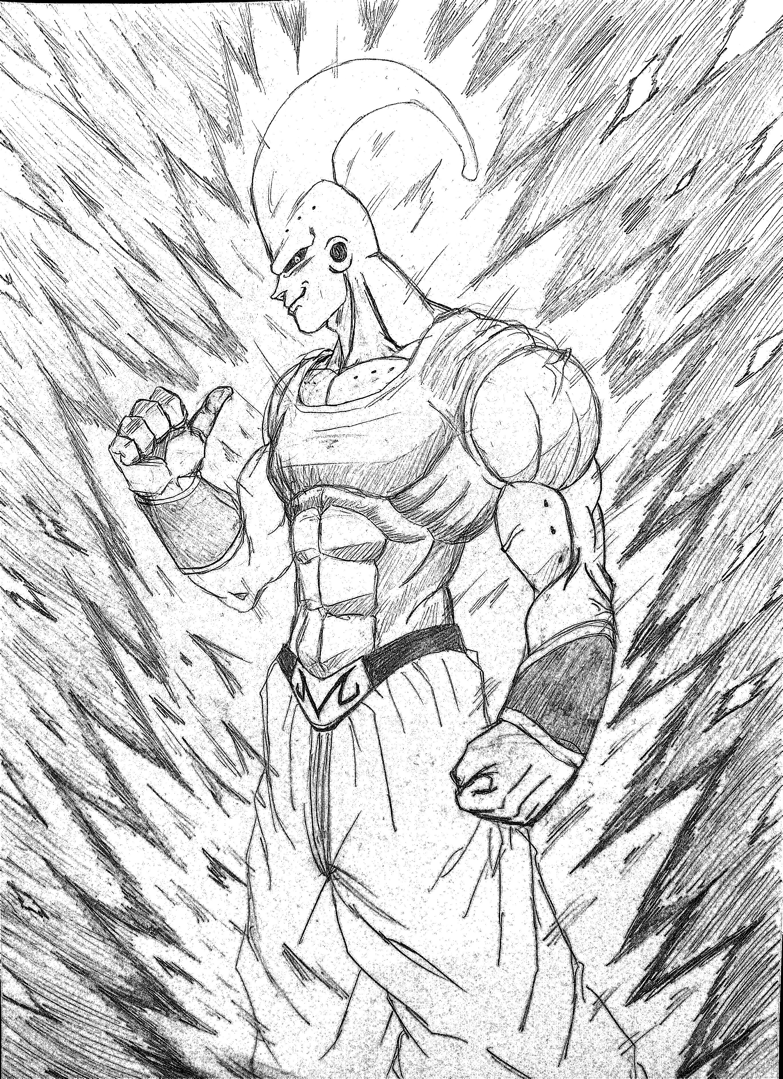 Oc majin buu vegeta drawing by me rdbz