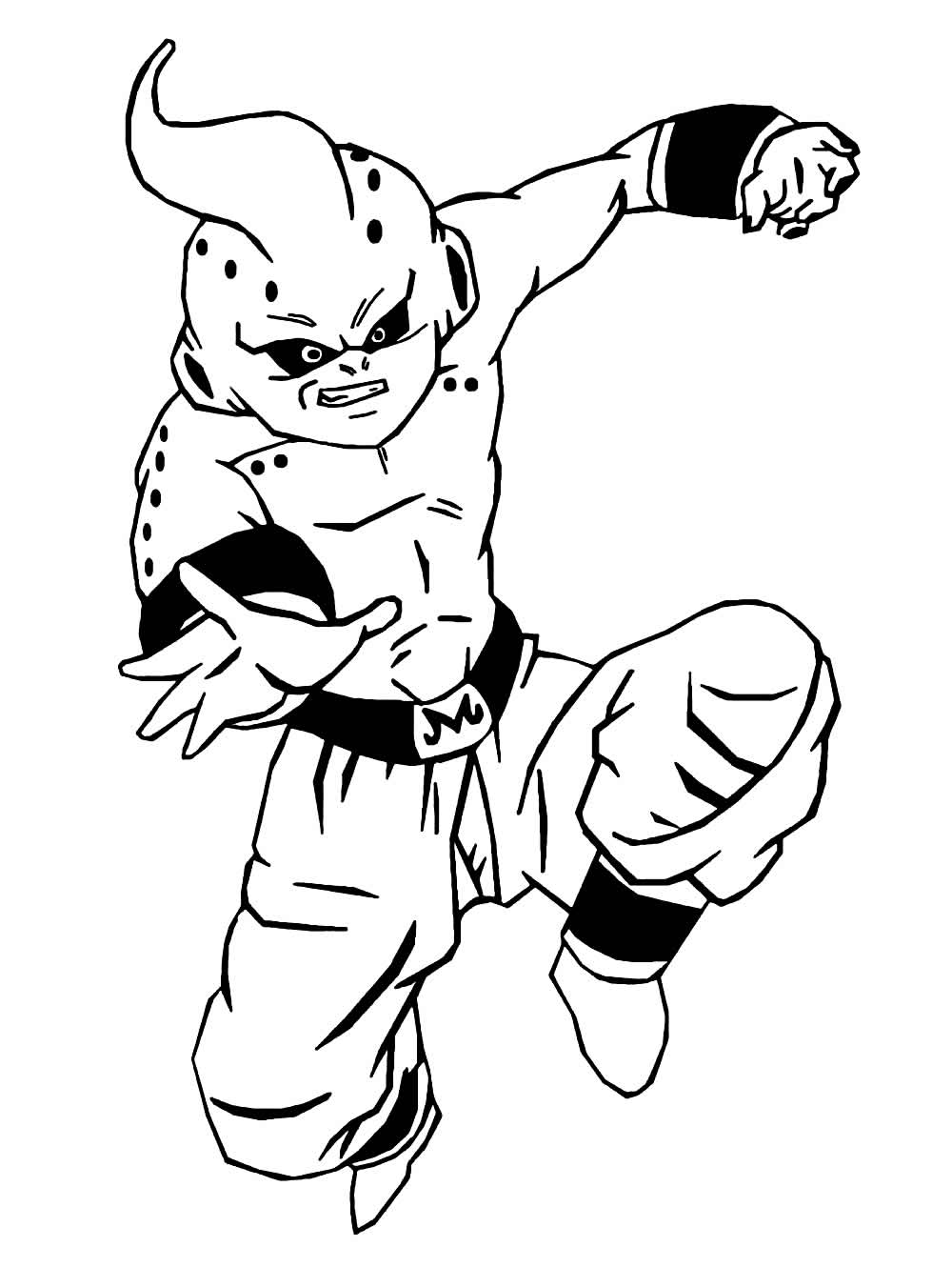 Desenhos do majin boo para colorir e imprimir majin boo desenho