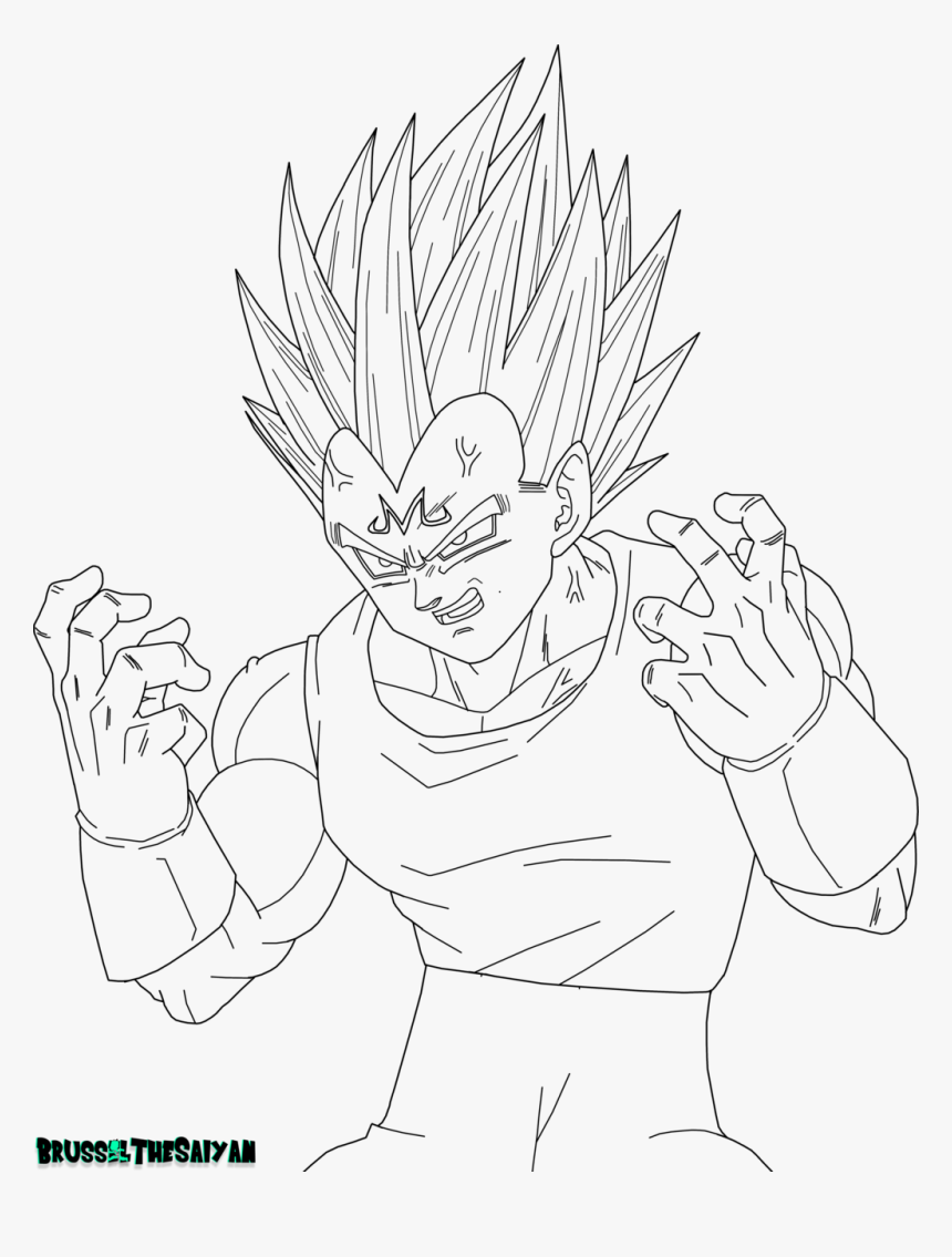 Dragon ball z majin vegeta coloring pages printable