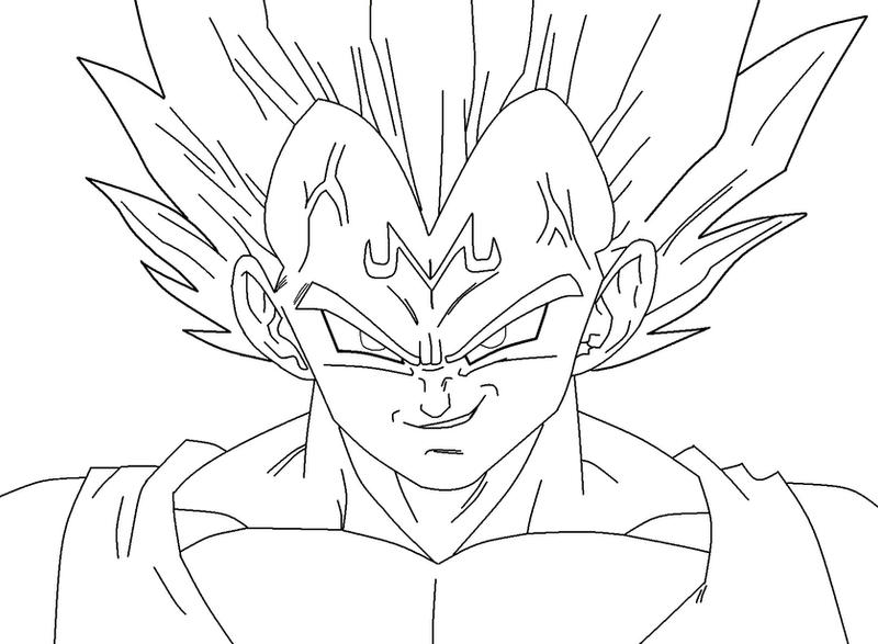 Majin vegeta lineart by jannette on