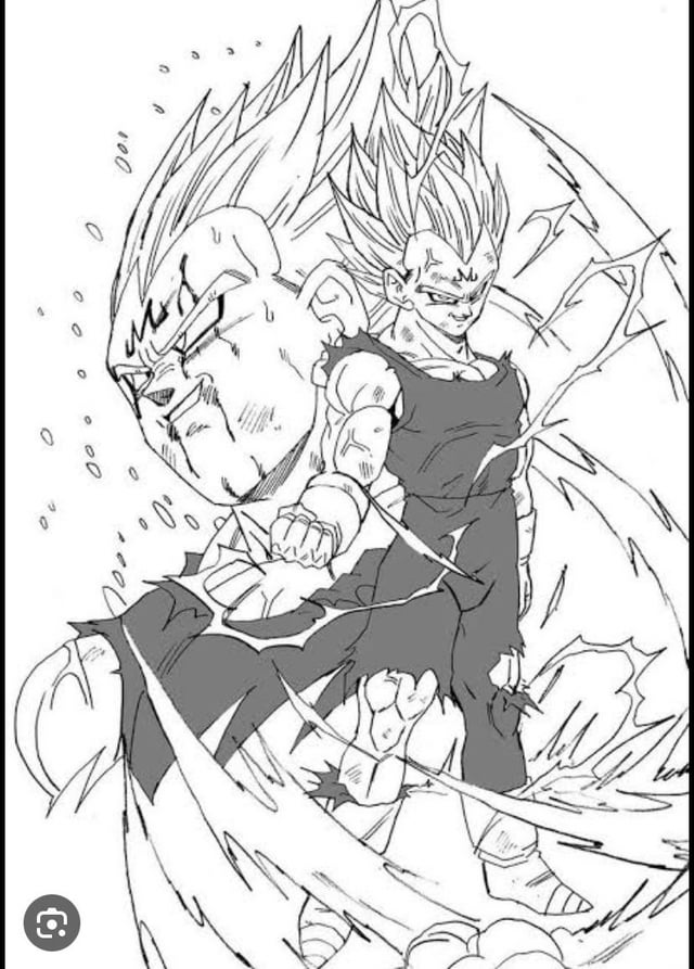 Tried drawing majin vegeta using reference how did it turn out rdbz