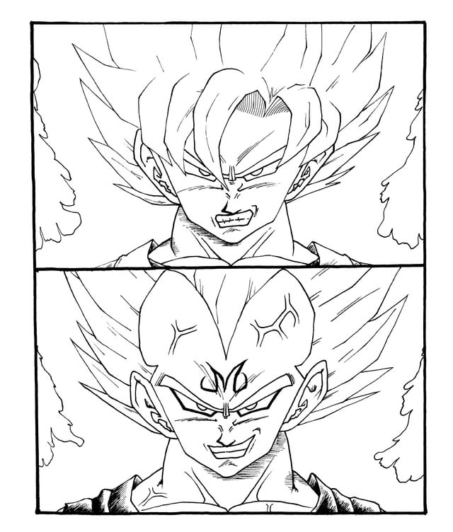 Oc son goku vs majin vegeta rdbz