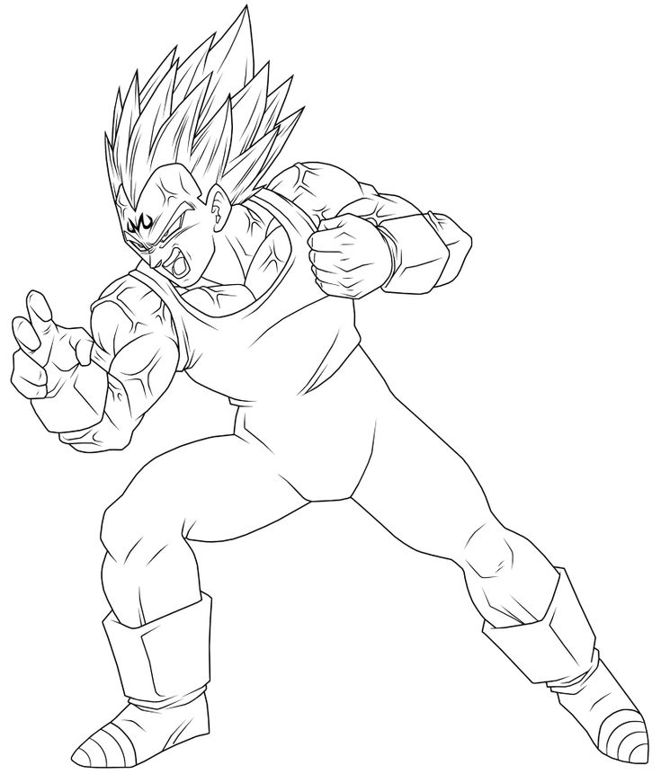 Majin vegeta lineart talent or tracer you decide by brusselthesaiyan on deviantart goku desenho dragon ball z desenhos