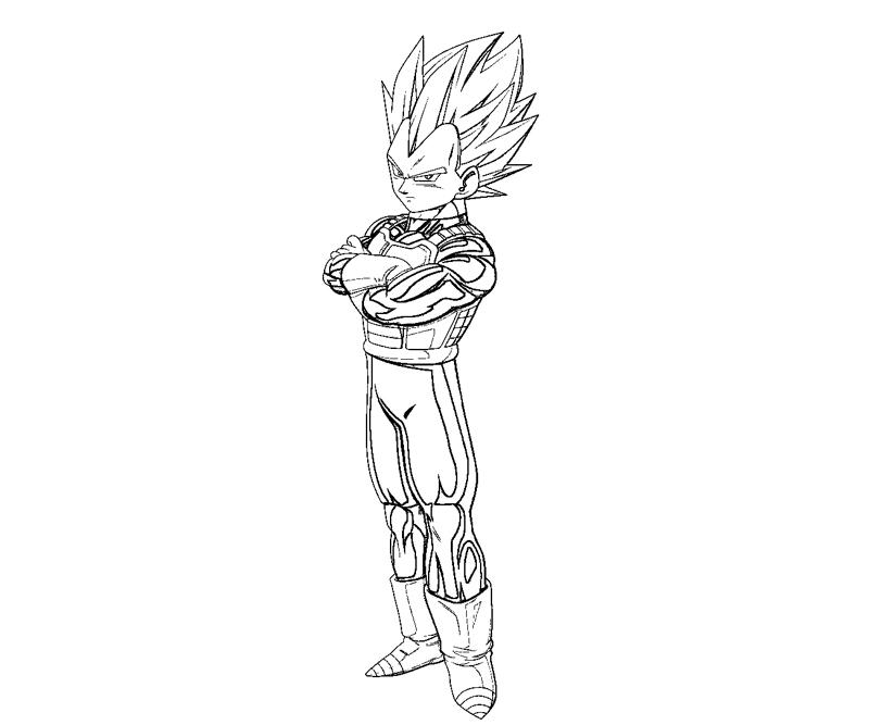 Vegeta coloring crafty teenager