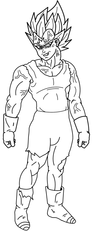 Majin vegeta outline