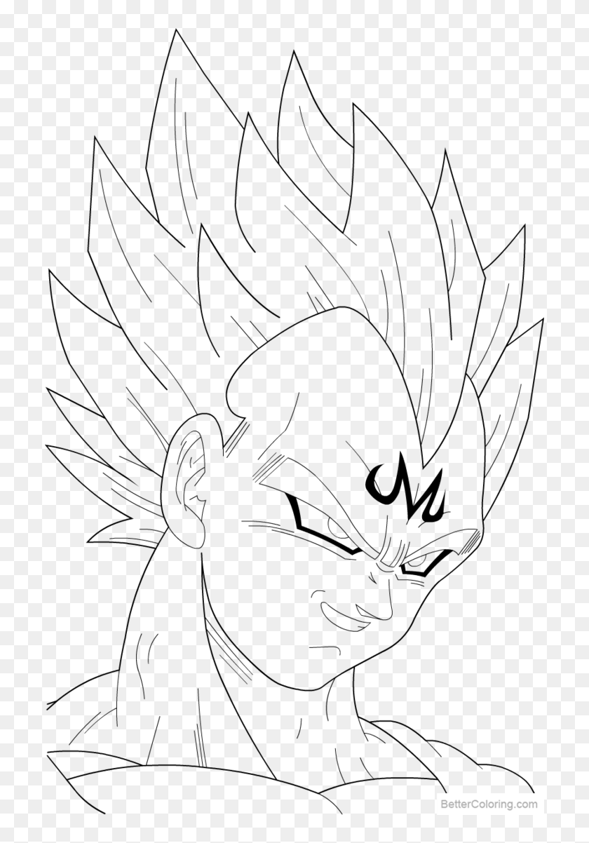 Free majin vegeta coloring pages by mrgekon printable