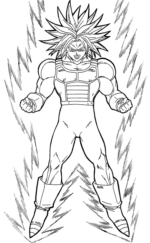 Printable vegeta coloring pages