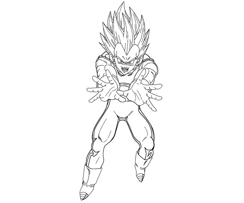 Vegeta coloring crafty teenager