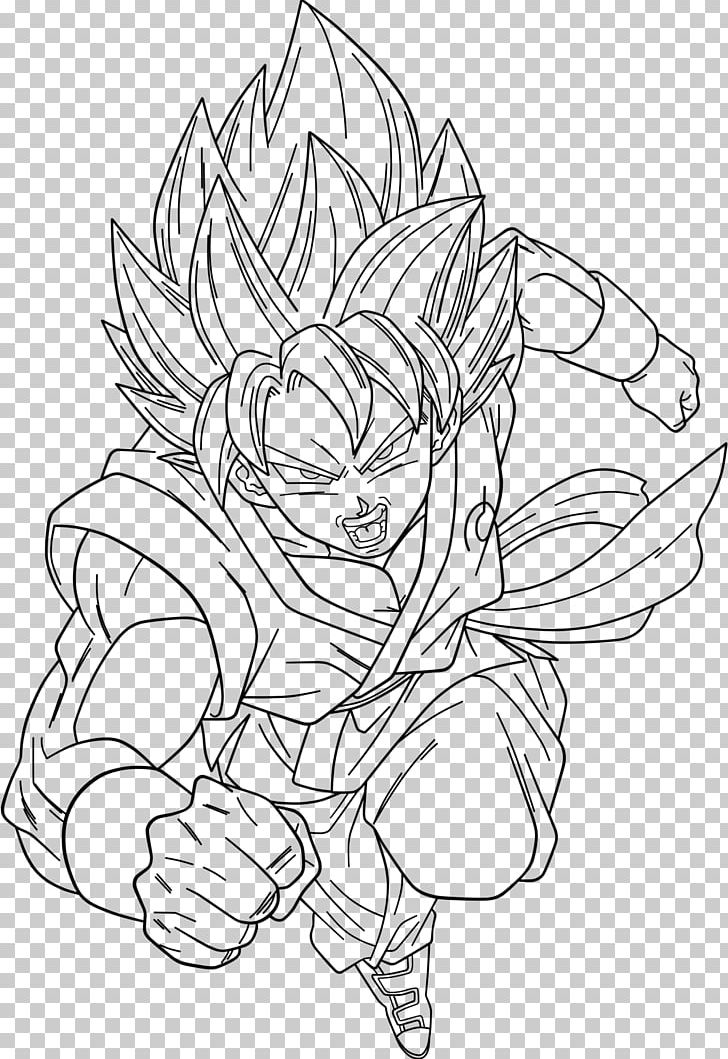 Goku vegeta gohan majin buu super saiyan png clipart black and white cartoon coloring book dragon