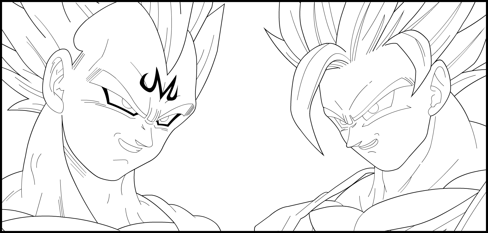 Majin vegeta and goku ssj by mrgekon on