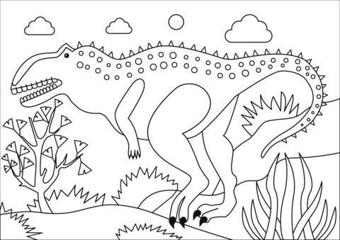 Majungasaurus coloring page free printable coloring pages