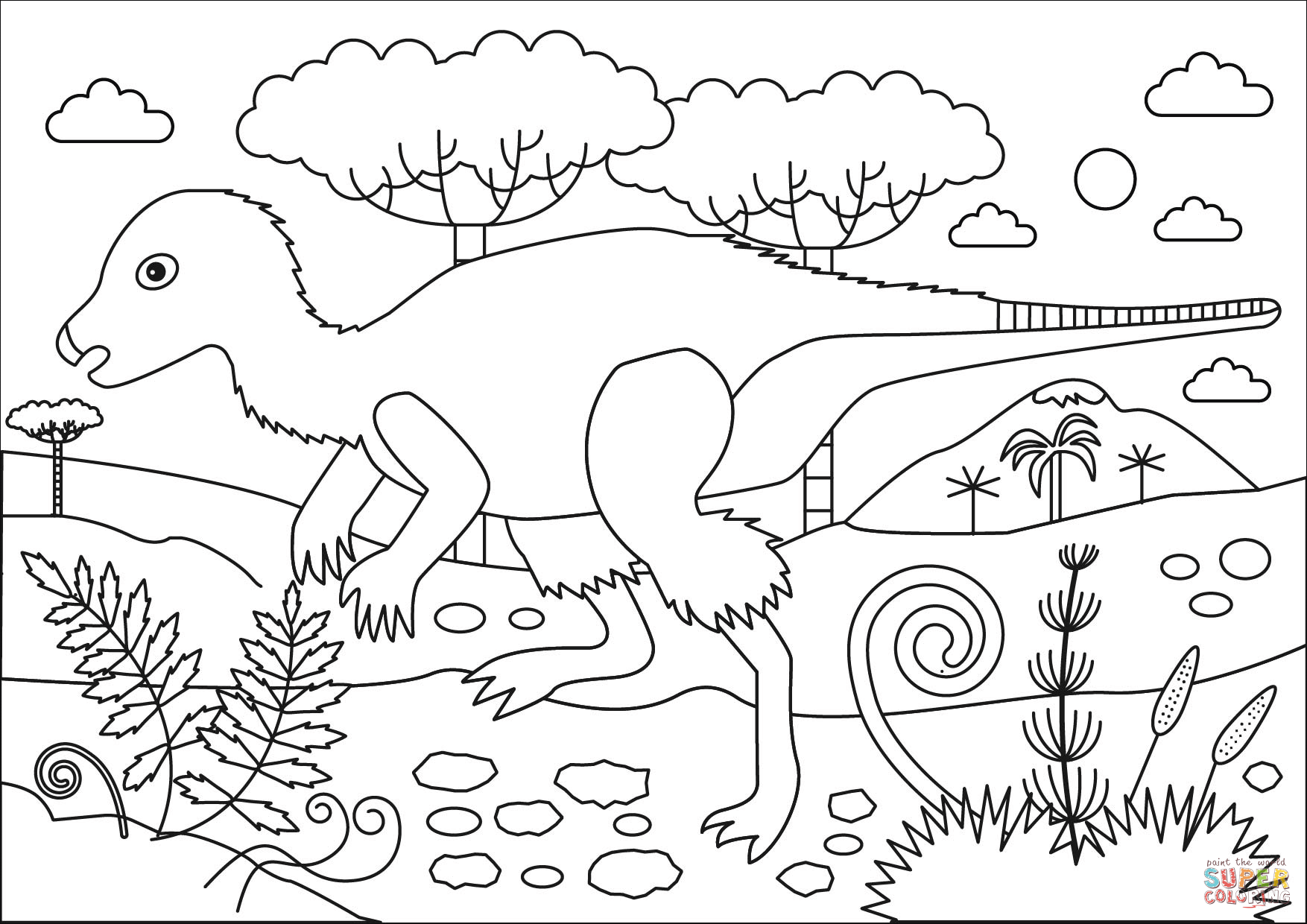 Kulindadromeus coloring page free printable coloring pages