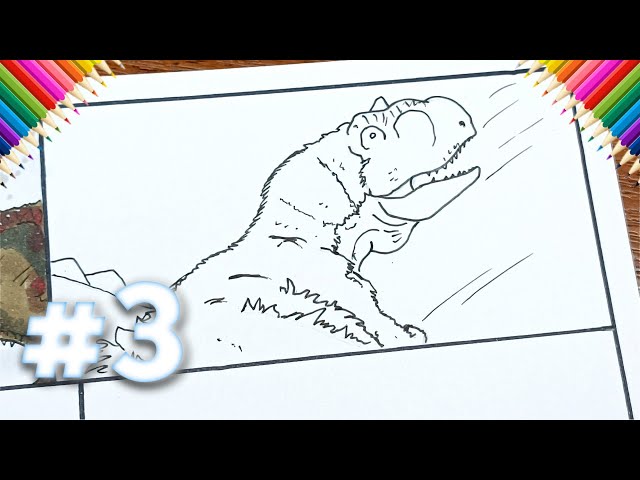 The story of ajungasaurus drawing coic book easy