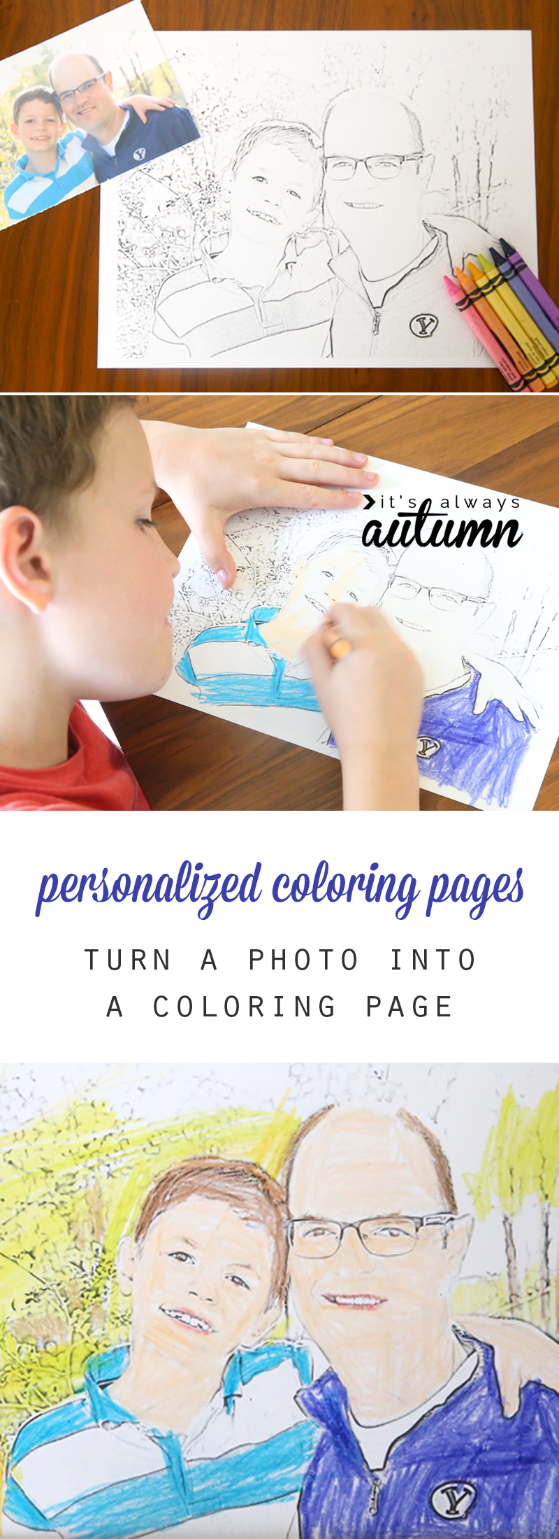 How to make personalized coloring pages for your kids