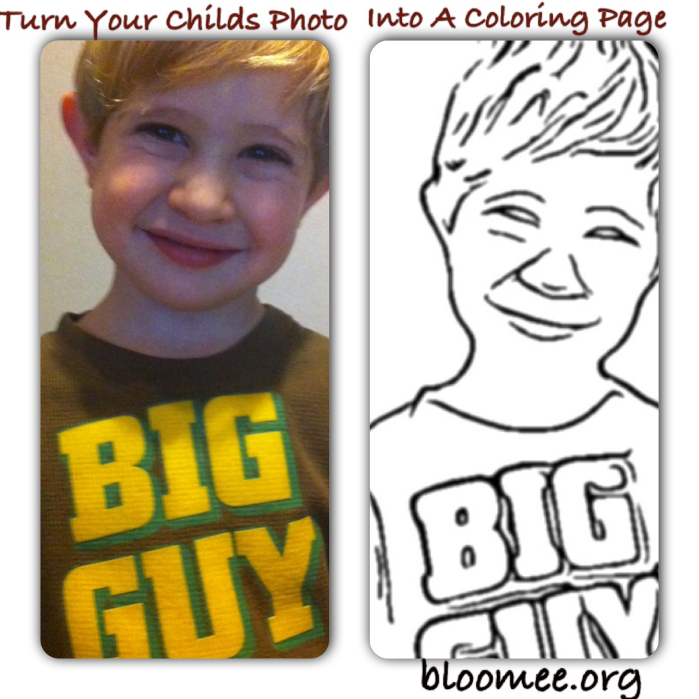 Turn your childs photo into a coloring page bloomeeorg