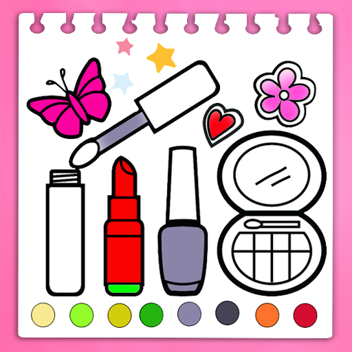 Make up coloring book fashion and beauty