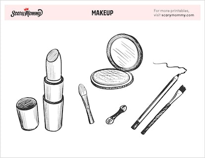 Throw a little shade at boredom with these makeup coloring pages