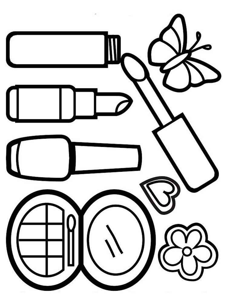 Makeup coloring pages